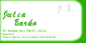 julia barko business card
